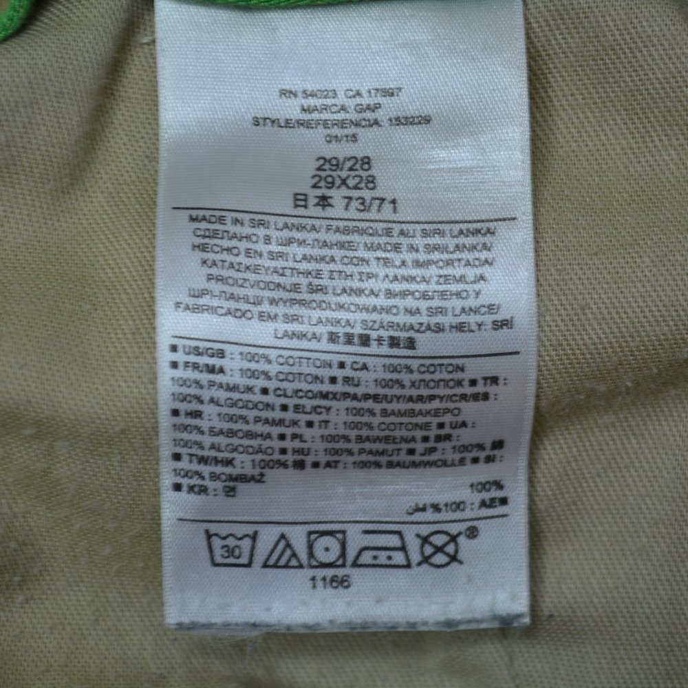 Gap Sz 29 x 27 Boys LIVED IN STRAIGHT Tan COTTON Khaki CHINO Trouser Dress PANTS - Picture 6 of 9